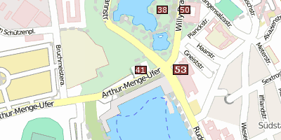 Stadtplan Ehrenfriedhof am Maschsee-Nordufer