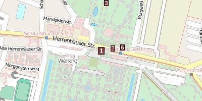 Herrenhäuser Gärten Stadtplan