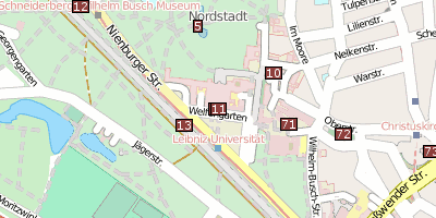 Welfenschloss Hannover Stadtplan